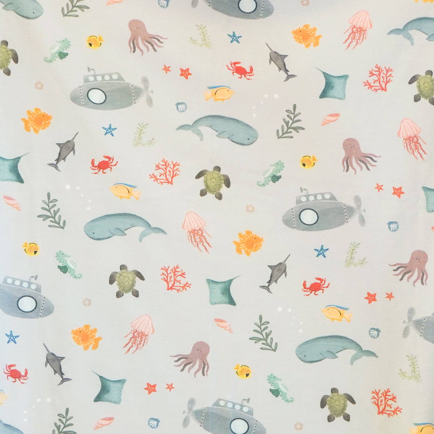 Extra Soft Stretchy Knit Swaddle Blanket: Underwater Adventure
