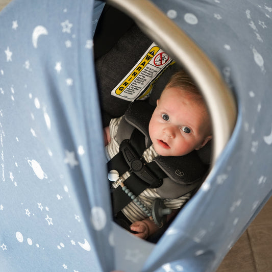 Extra Soft and Stretchy Nursing and Carseat Cover: Starry Dreams