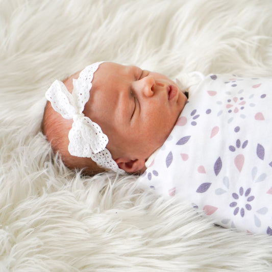 Extra Soft Stretchy Knit Swaddle Blanket: Modern Mosaic