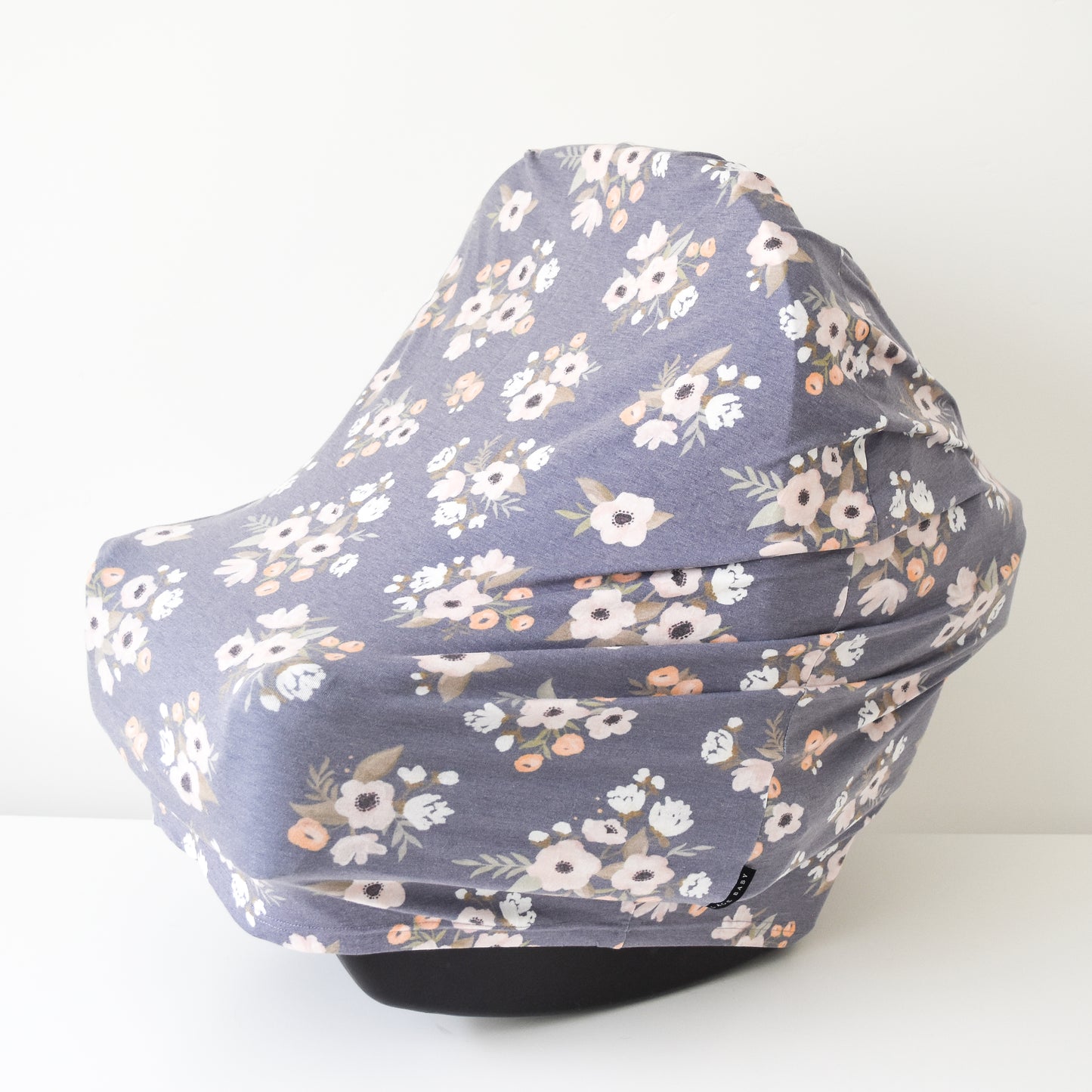 Extra Soft and Stretchy Nursing and Carseat Cover: Midnight Garden