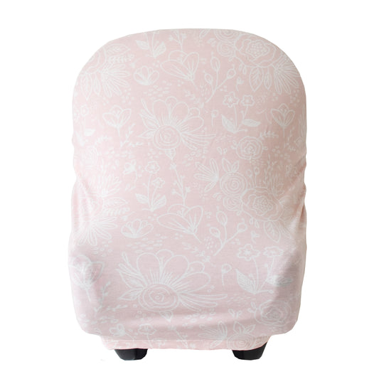 Extra Soft and Stretchy Nursing and Carseat Cover: Perfectly Pink