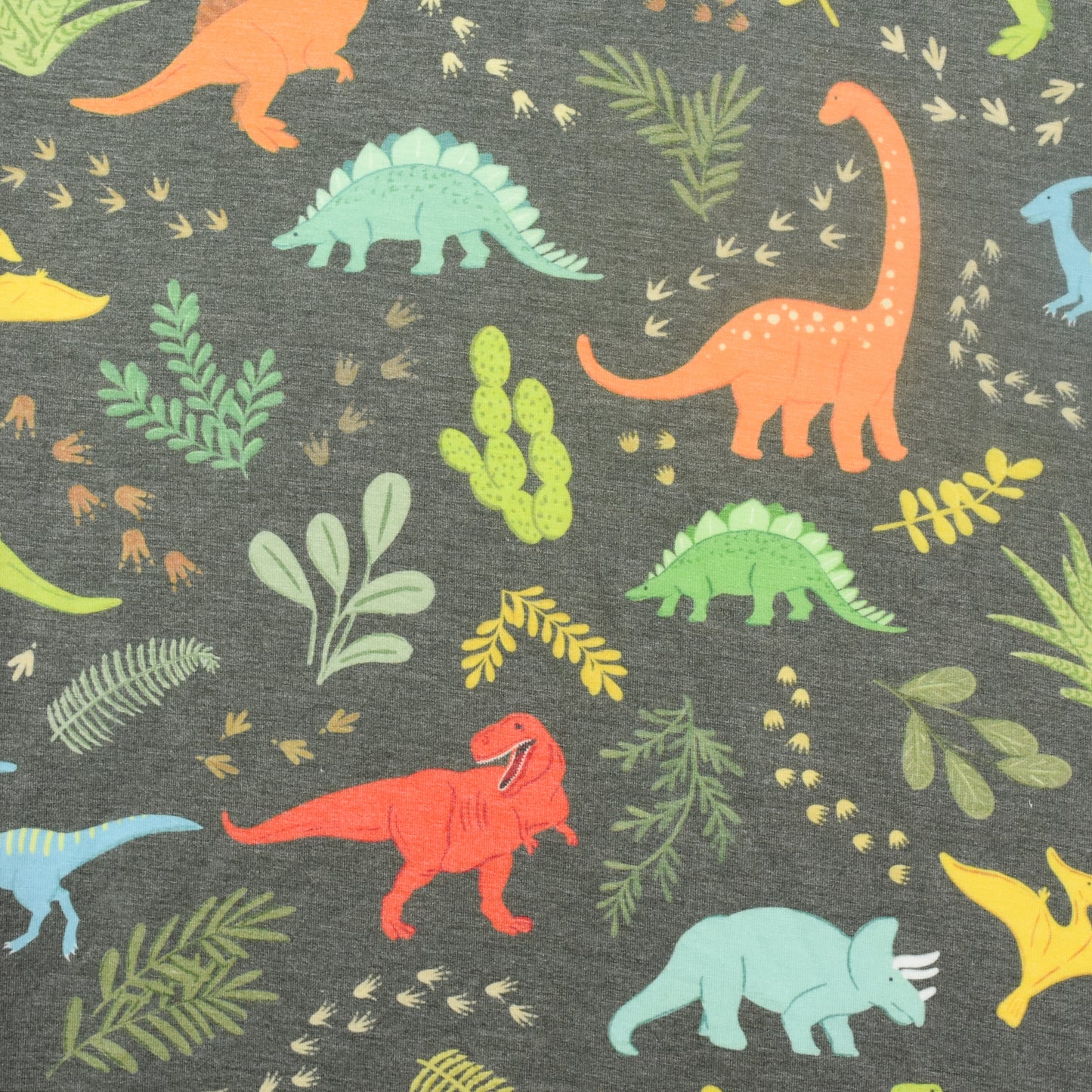 Extra Soft Stretchy Knit Swaddle Blanket: Jurassic Tracks