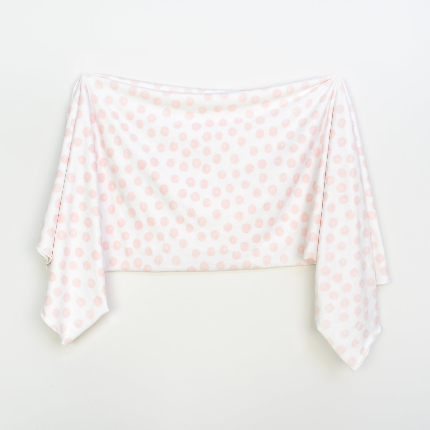 Extra Soft Stretchy Knit Swaddle Blanket: Blush Dottie