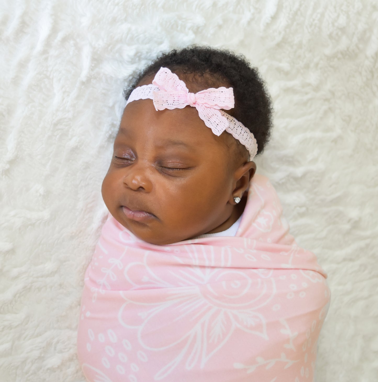 Stretch Lace Bow Headband for Babies: Eden