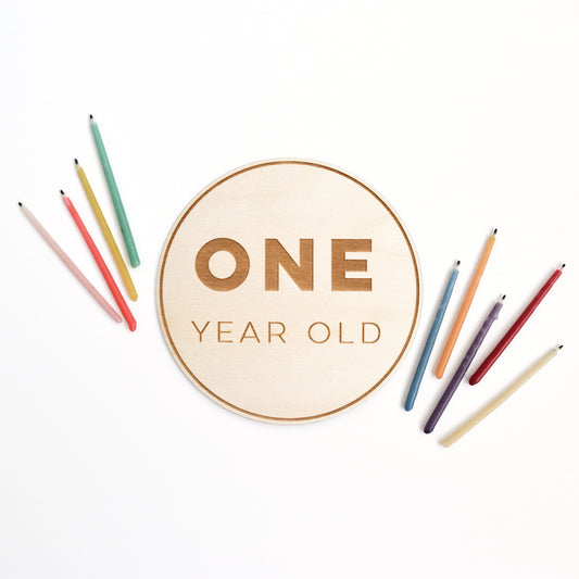 One Year Old Sign: Modern Bold