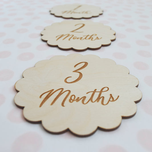 Monthly Milestones: Scalloped Script