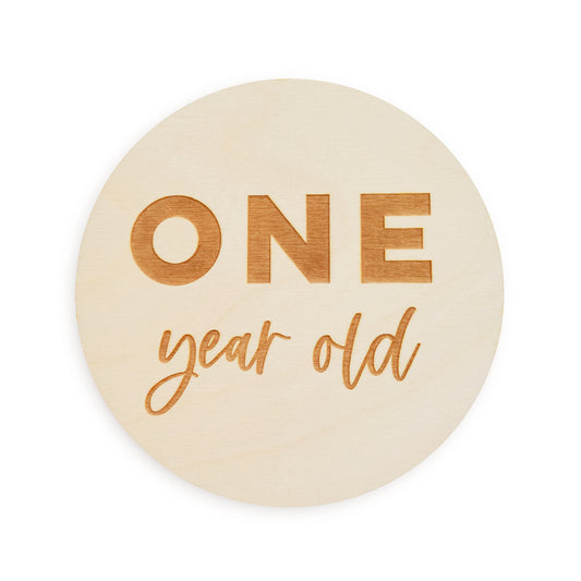 One Year Old Sign: Bold Script